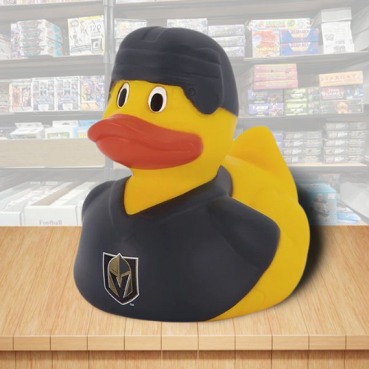 Vegas Golden Knights PVC Rubber Duck Squeaky Noise 4" x 2.5" x 3.5" - Brand New Image 1