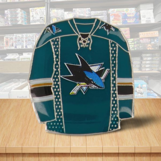 San Jose Sharks Jersey Home Hockey Pin - Butterfly Clutch Backing Image 1