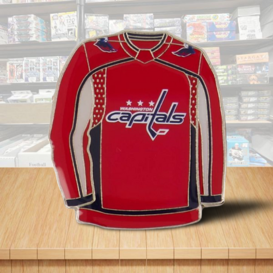 Washington Capitals Jersey Home Hockey Pin - Butterfly Clutch Backing Image 1