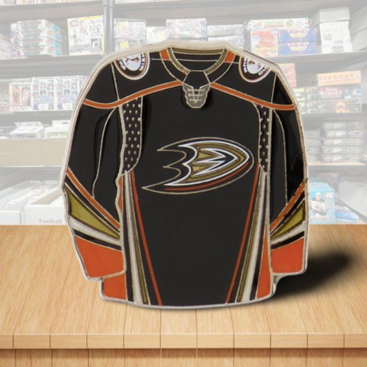 Anaheim Ducks Jersey Home Hockey Pin - Butterfly Clutch Backing Image 1