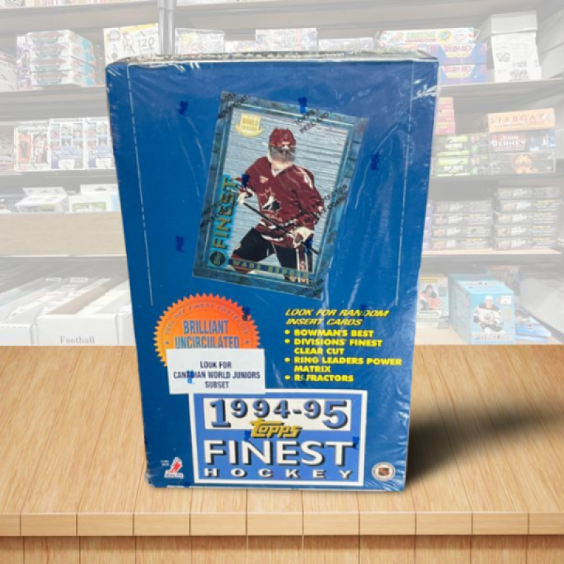 1994-95 Topps Finest Hockey Hobby Box - 24 Packs Per Box Image 1