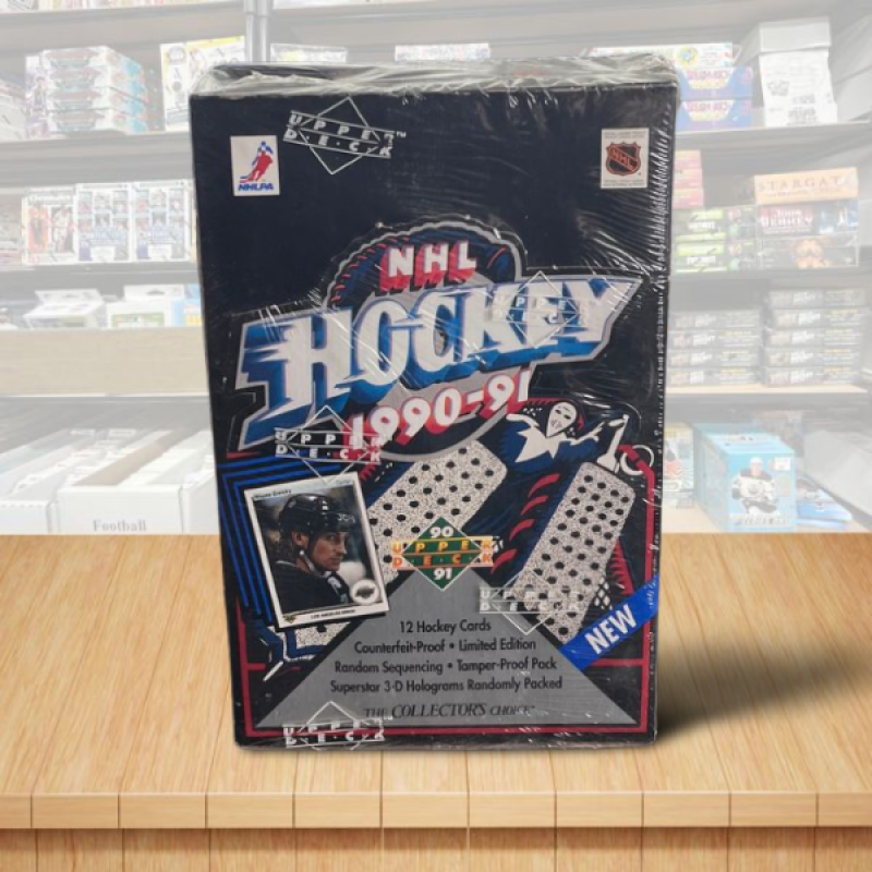1990-91 Upper Deck New Series Hockey Hobby Sealed Box - 36 Packs Per Box Image 1