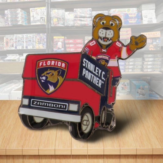 Florida Panthers Mascot Zamboni NHL Hockey Pin - Butterfly Clutch Backing Image 1