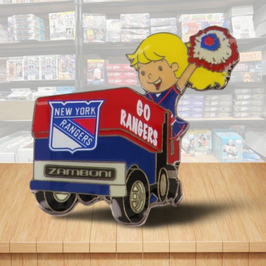 New York Rangers Mascot Zamboni NHL Hockey Pin - Butterfly Clutch Backing Image 1