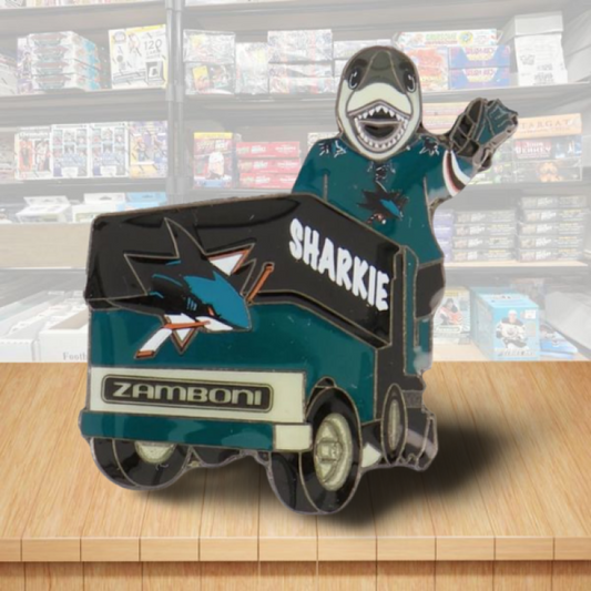San Jose Sharks Mascot Zamboni NHL Hockey Pin - Butterfly Clutch Backing Image 1