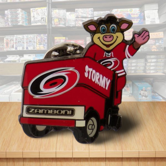 Carolina Hurricanes Mascot Zamboni NHL Hockey Pin - Butterfly Clutch Backing Image 1