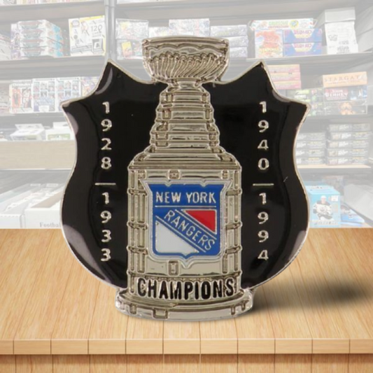 New York Rangers Stanley Cup NHL Hockey Pin - Butterfly Clutch Backing Image 1
