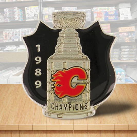 Calgary Flames Stanley Cup NHL Hockey Pin - Butterfly Clutch Backing Image 1