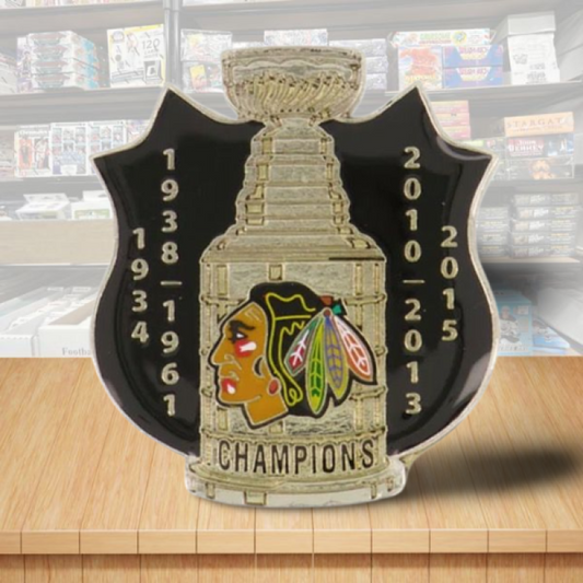 Chicago Blackhawks Stanley Cup NHL Hockey Pin - Butterfly Clutch Backing Image 1