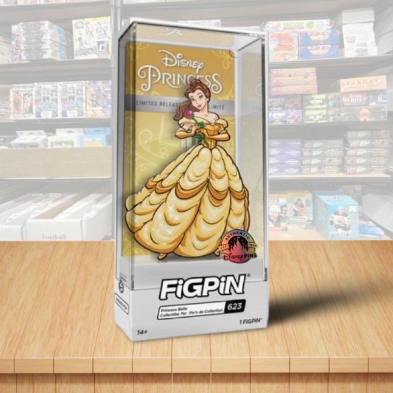 FiGPiN #623 Princess Belle Collector Pin - Disney Park Limited Edition Exclusive Image 1