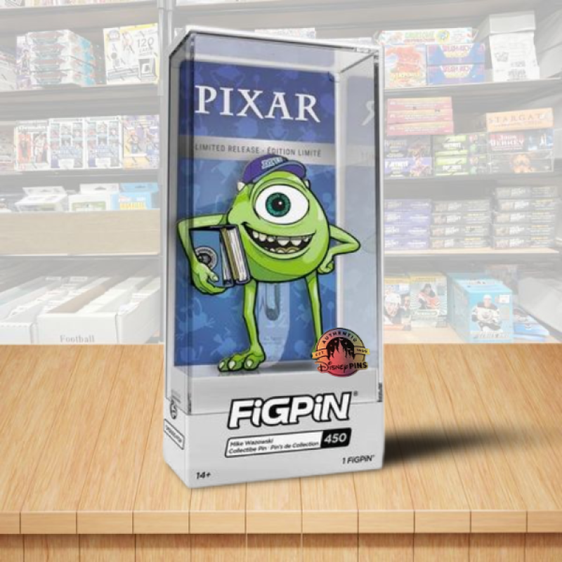 FiGPiN #450 Mike Wazowski Collector Pin - Disney Park Limited Edition Exclusive Image 1