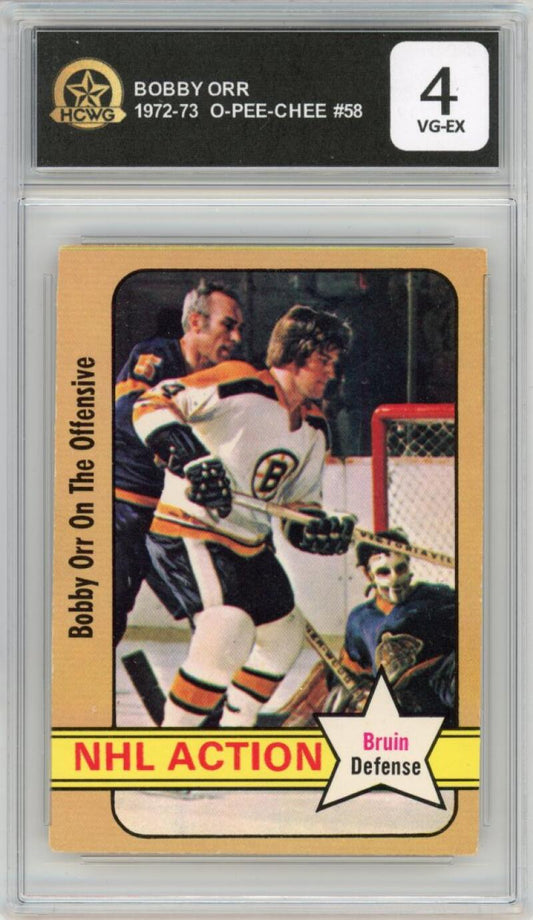 1972-73 O-Pee-Chee Bobby Orr Hockey Boston Bruins HCWG 4 Image 1