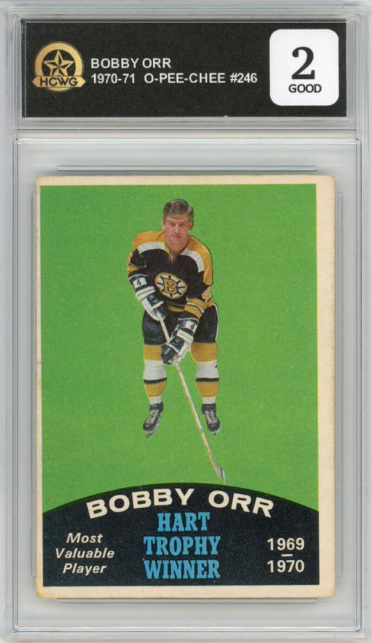 1970-71 O-Pee-Chee Bobby Orr #246 Hockey Boston Bruins HCWG 2 Image 1