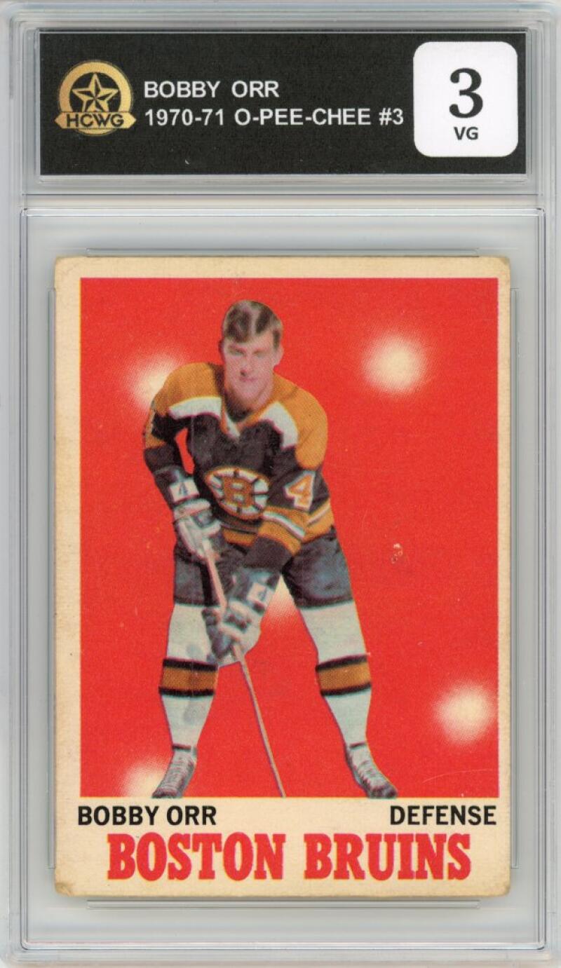 1970-71 O-Pee-Chee Bobby Orr #3 Hockey Boston Bruins HCWG 3 Image 1