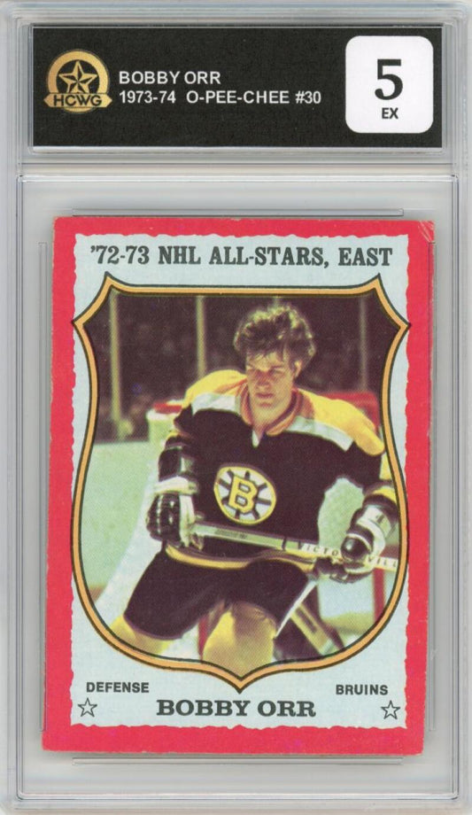 1973-74 O-Pee-Chee Bobby Orr #30 Hockey Boston Bruins HCWG 5 Image 1