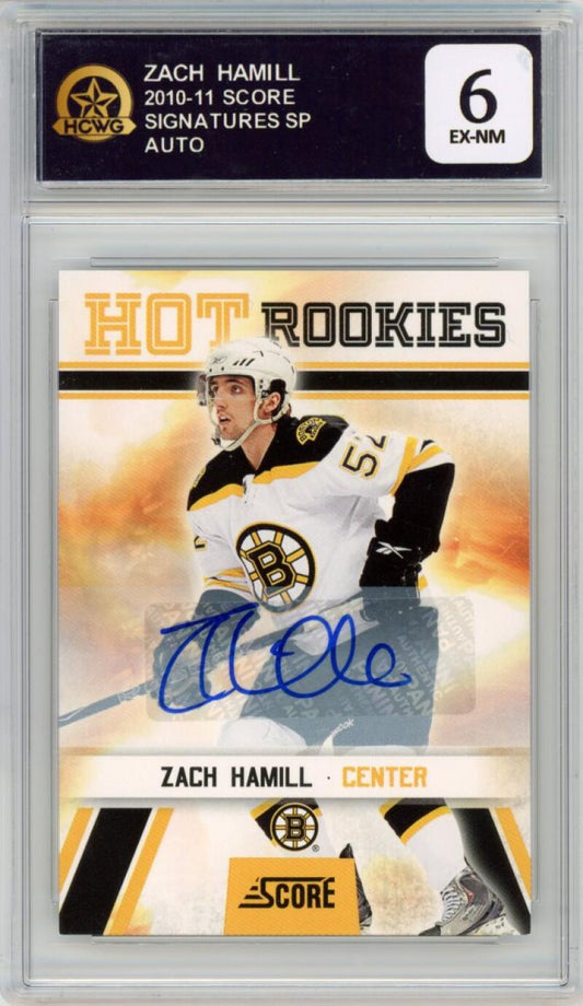 2010-11 Score Hot Signatures #539 Zach Hamill Auto Rookie SP  HCWG 6 Image 1