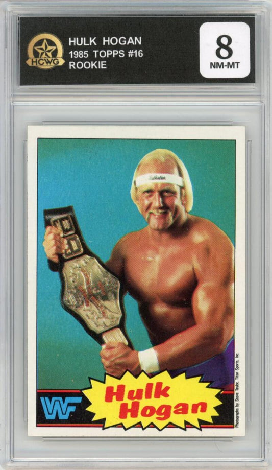 1985 Topps #16 Hulk Hogan Rookie RC WWF Wrestling HCWG 8 Image 1