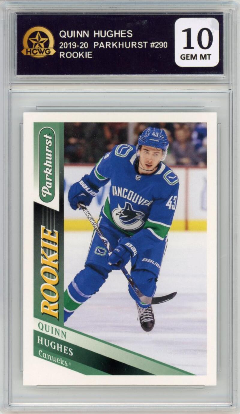 2019-20 Parkhurst #290 Quinn Hughes Rookie RC Canucks HCWG 10 Image 1