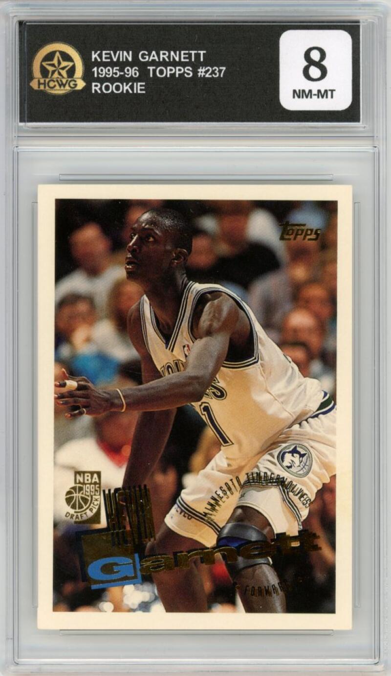 1995-96 Topps #237 Kevin Garnett Rookie RC Basketball HCWG 8 Image 1