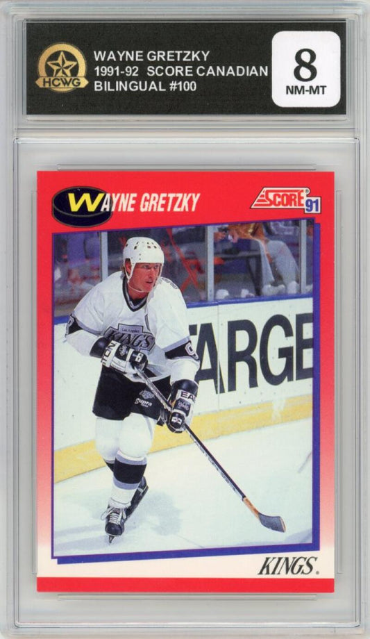 1991-92 Score Canadian Bilingual #295 Wayne Gretzky Kings HCWG 8 Image 1