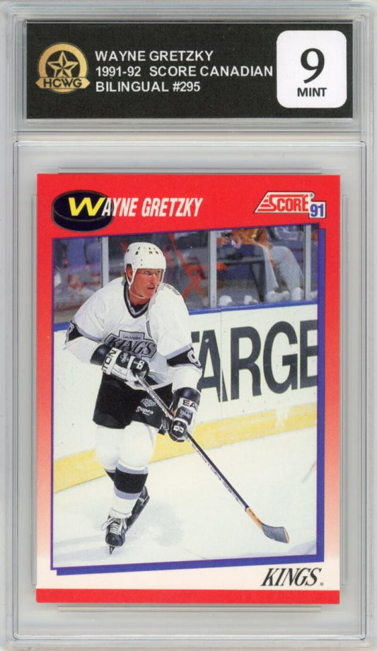 1991-92 Score Canadian Bilingual #100 Wayne Gretzky Kings HCWG 9 Image 1