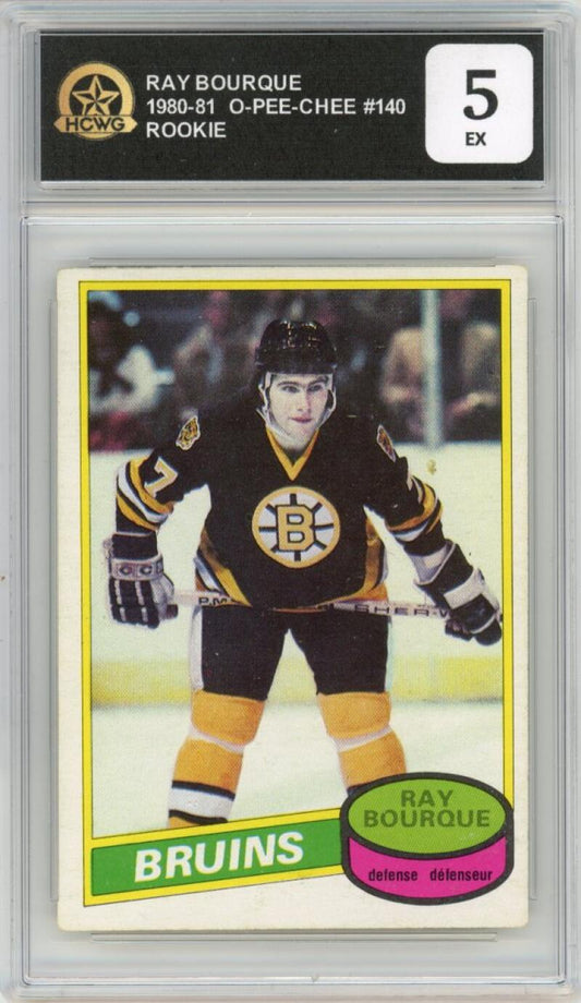 1980-81 O-Pee-Chee #140 Ray Bourque Rookie RC Bruins HCWG 5 Image 1