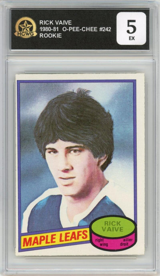 1980-81 O-Pee-Chee #242 Rick Vaive Rookie RC Maple Leafs *100363 HCWG 5 Image 1