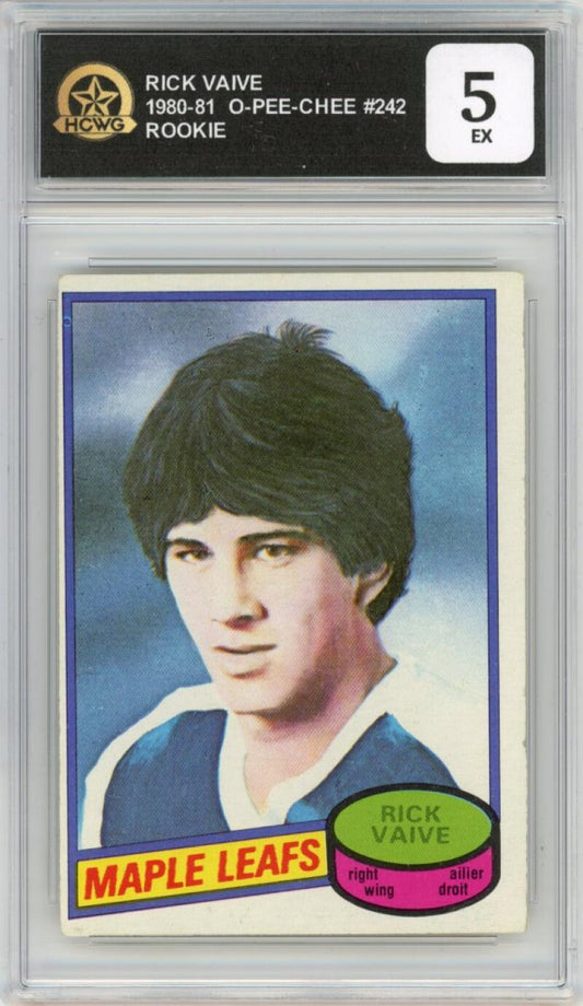 1980-81 O-Pee-Chee #242 Rick Vaive Rookie RC Maple Leafs *100367 HCWG 5 Image 1