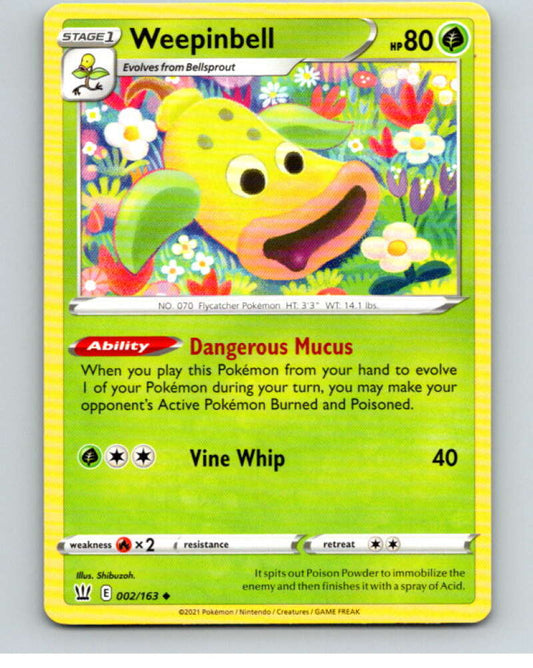 2021 Pokemon S&S Battle Styles #2 Weepinbell U V84557 Image 1