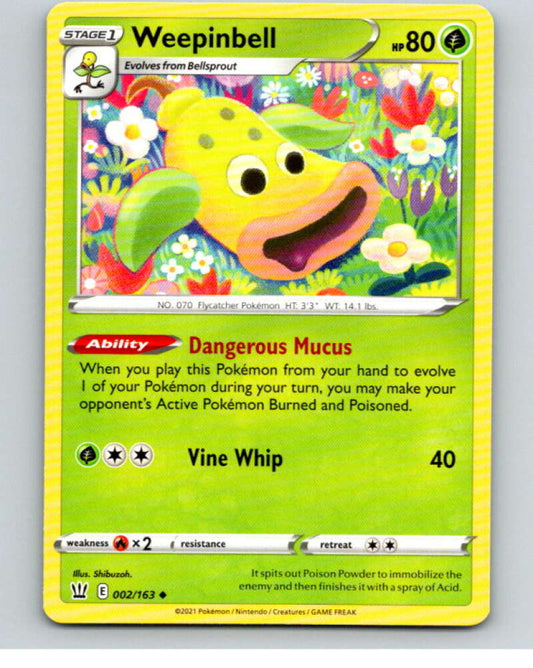 2021 Pokemon S&S Battle Styles #2 Weepinbell U V84558 Image 1