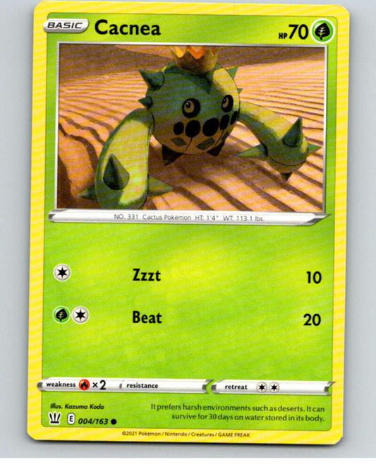2021 Pokemon S&S Battle Styles #4 Cacnea C V84561 Image 1