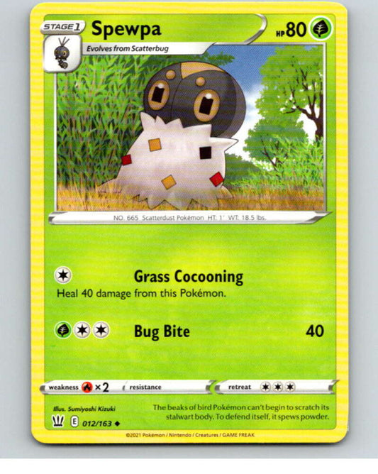 2021 Pokemon S&S Battle Styles #12 Spewpa U V84580 Image 1