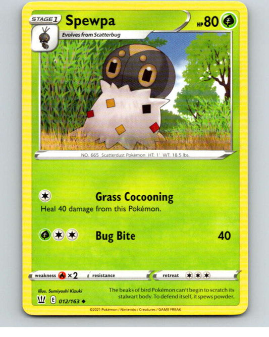 2021 Pokemon S&S Battle Styles #12 Spewpa U V84582 Image 1