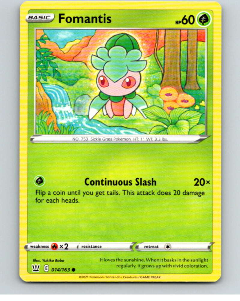 2021 Pokemon S&S Battle Styles #14 Fomantis C V84583 Image 1