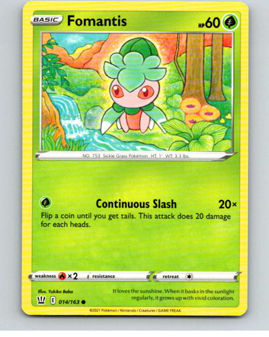 2021 Pokemon S&S Battle Styles #14 Fomantis C V84587 Image 1