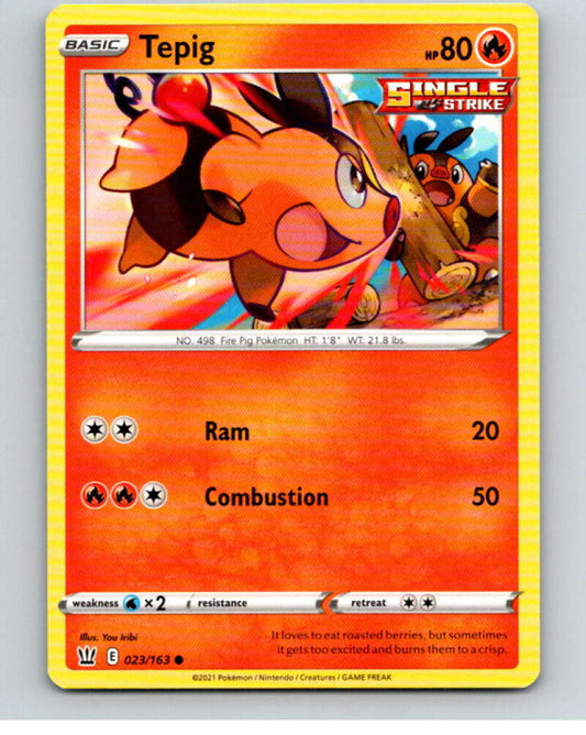 2021 Pokemon S&S Battle Styles #23 Tepig C V84596 Image 1