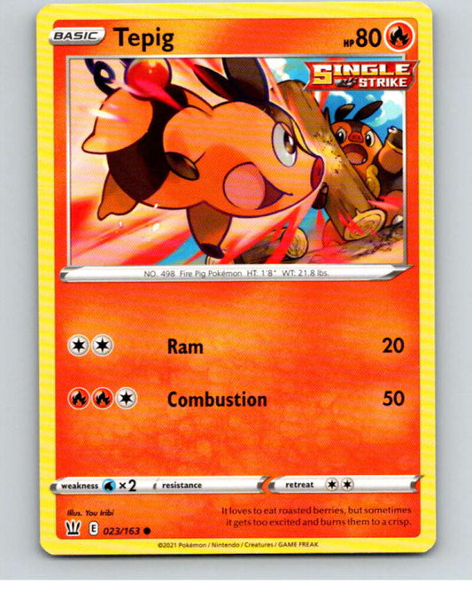 2021 Pokemon S&S Battle Styles #23 Tepig C V84598 Image 1