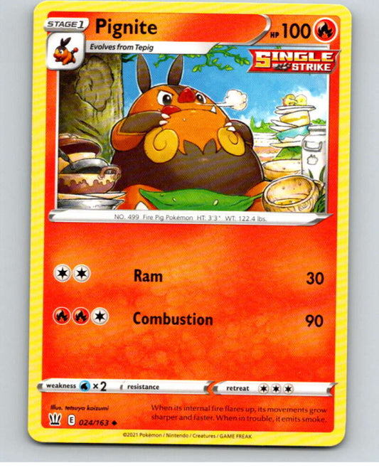 2021 Pokemon S&S Battle Styles #24 Pignite U V84601 Image 1