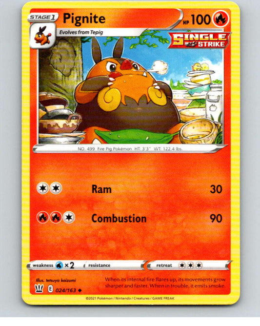 2021 Pokemon S&S Battle Styles #24 Pignite U V84602 Image 1