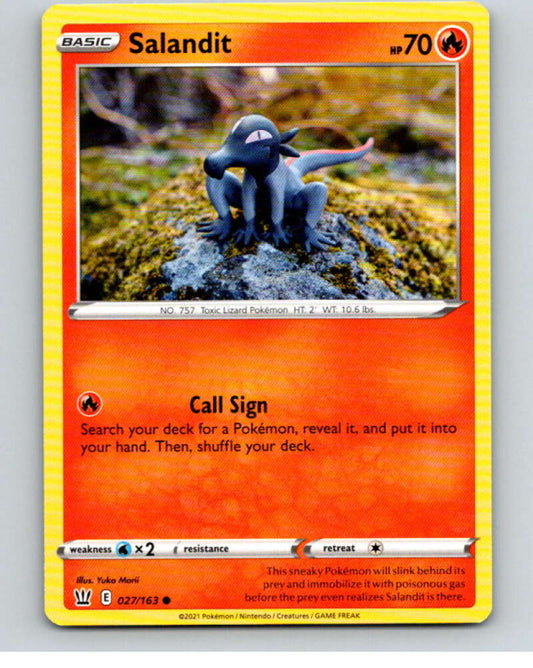 2021 Pokemon S&S Battle Styles #27 Salandit C V84608 Image 1