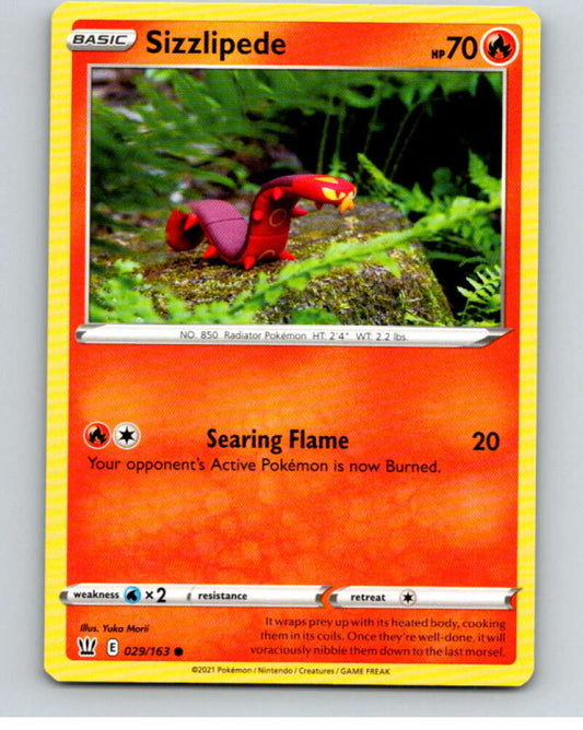 2021 Pokemon S&S Battle Styles #29 Sizzlipede C V84610 Image 1