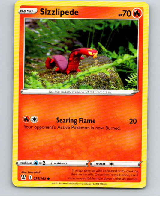 2021 Pokemon S&S Battle Styles #29 Sizzlipede C V84613 Image 1