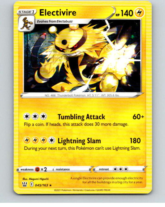 2021 Pokemon S&S Battle Styles #45 Electivire R V84654 Image 1