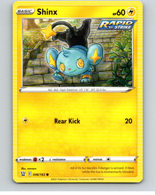 2021 Pokemon S&S Battle Styles #46 Shinx C V84655 Image 1