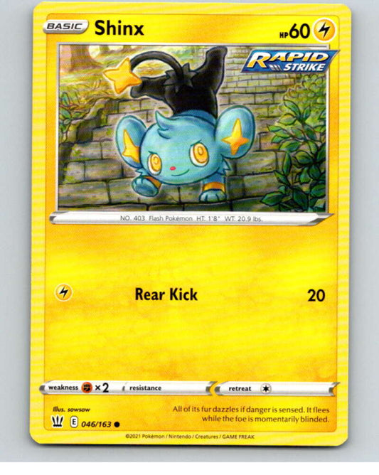 2021 Pokemon S&S Battle Styles #46 Shinx C V84657 Image 1