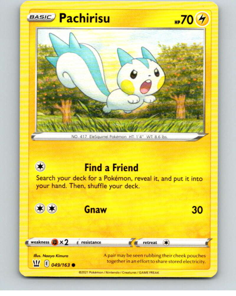 2021 Pokemon S&S Battle Styles #49 Pachirisu C V84667 Image 1