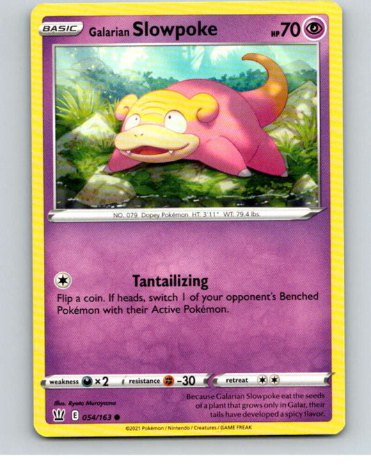 2021 Pokemon S&S Battle Styles #54 Galarian Slowpoke C V84674 Image 1