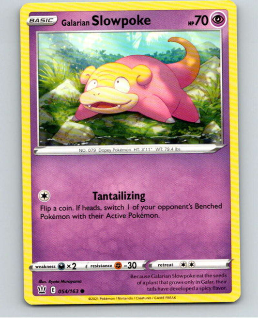 2021 Pokemon S&S Battle Styles #54 Galarian Slowpoke C V84675 Image 1
