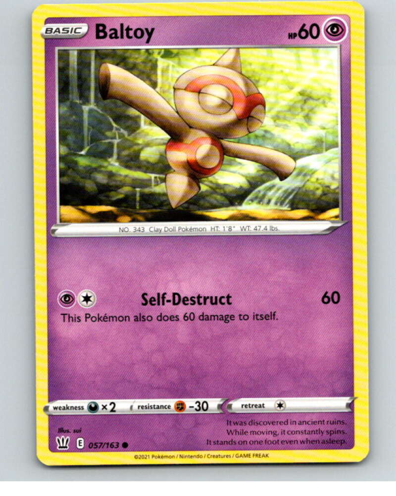 2021 Pokemon S&S Battle Styles #57 Baltoy C V84682 Image 1