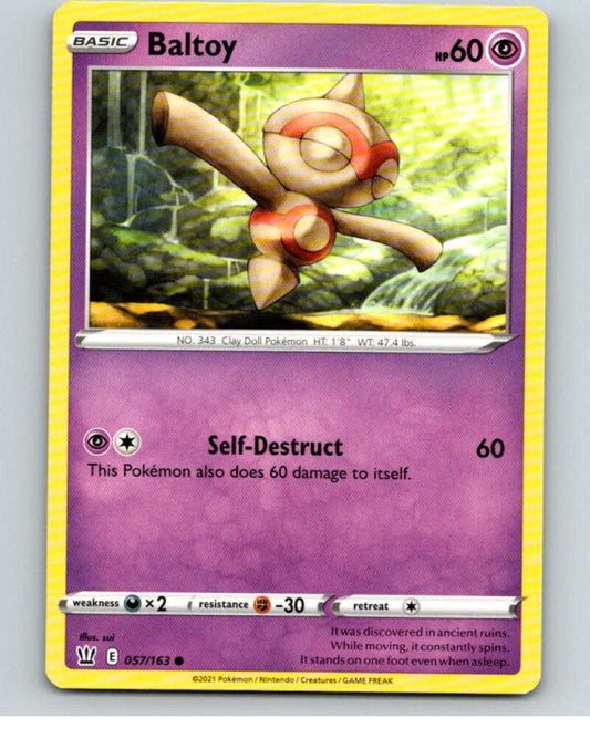 2021 Pokemon S&S Battle Styles #57 Baltoy C V84685 Image 1